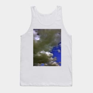 Bold Large Plump Clouds in a Bright Blue Sky on a Sunny Day Photograph Tank Top